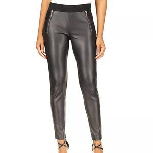 Michael Michael Kors Women's Mixed-Media Skinny Pants, Small - Black